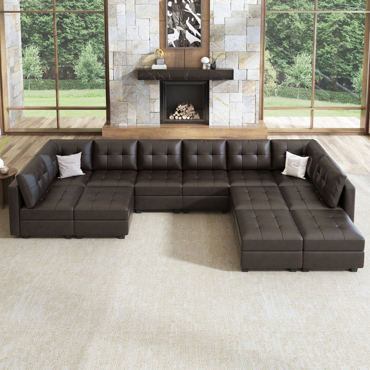 Berenguela 12 Piece Faux Leather Corner Sectional